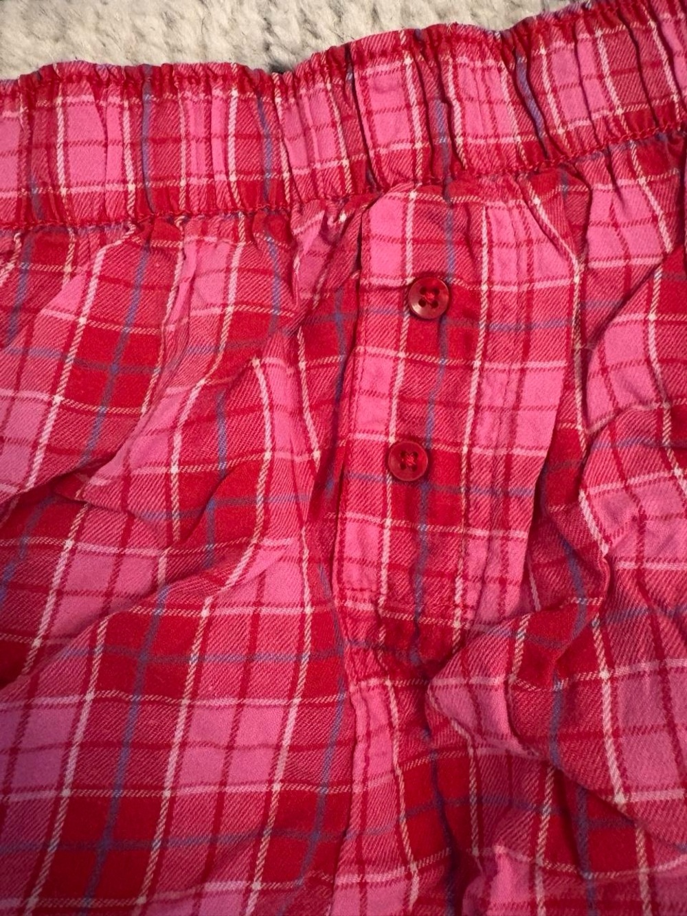 Target Pink Plaid Cotton Lounge Shorts - Picture 3 of 5